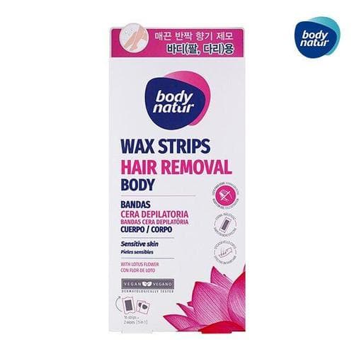 Body Natur Hair Removal Wax Strips Body Sensitive Skin With Lotus Flower
