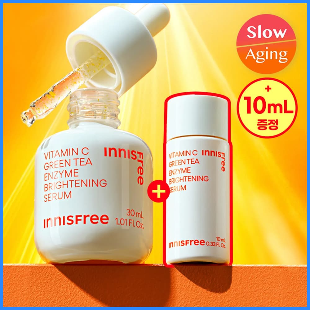INNISFREE Vitamin C Green Tea Enzyme Brightening Serum 30ml Set (+10ml)