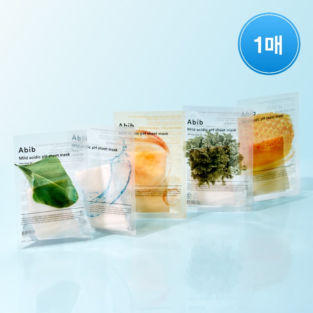 Abib Mild Acidic pH Sheet Mask (1 sheet) &ndash; Heartleaf / Jericho Rose / Aqua / Glutathione / Honey