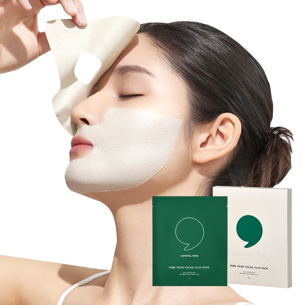 comma, nine Pore Tight Facial Clay Pack 4ea