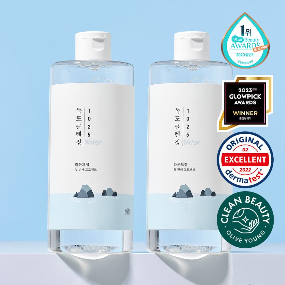 ROUND LAB 1025 Dokdo Cleansing Water 400ml 1+1 Set