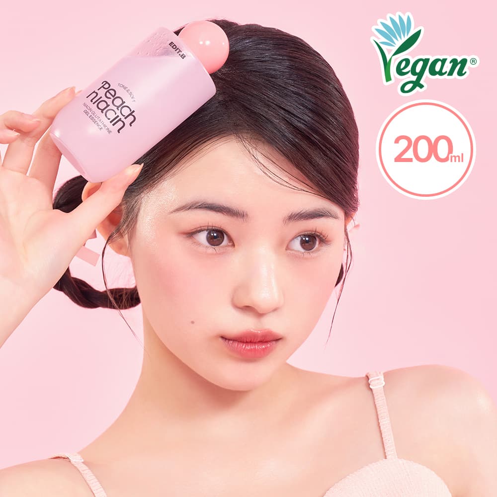 EDIT.B Tone & Soft Peach Niacinamide Glutathione Gel Essence 200ml
