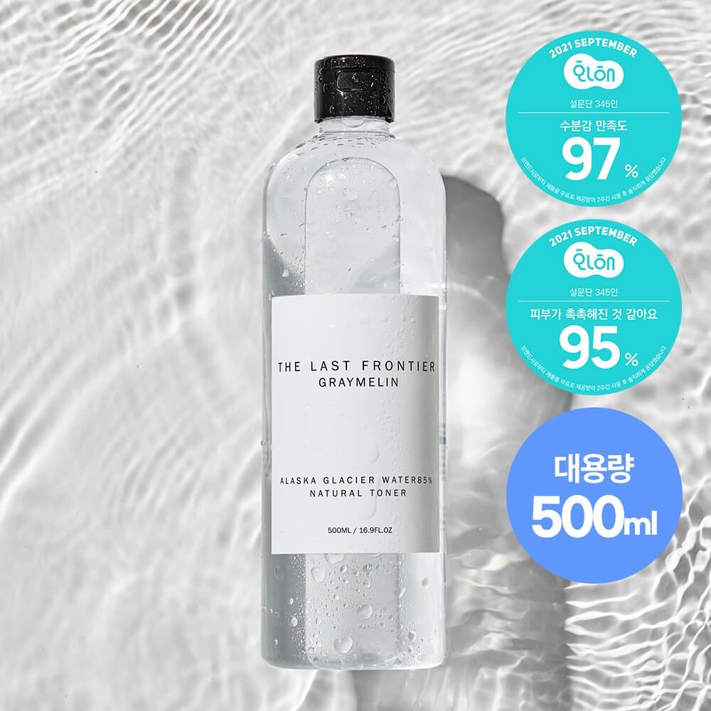 GRAYMELIN Alaska Galcier Water 85% Natural Toner 500mL 