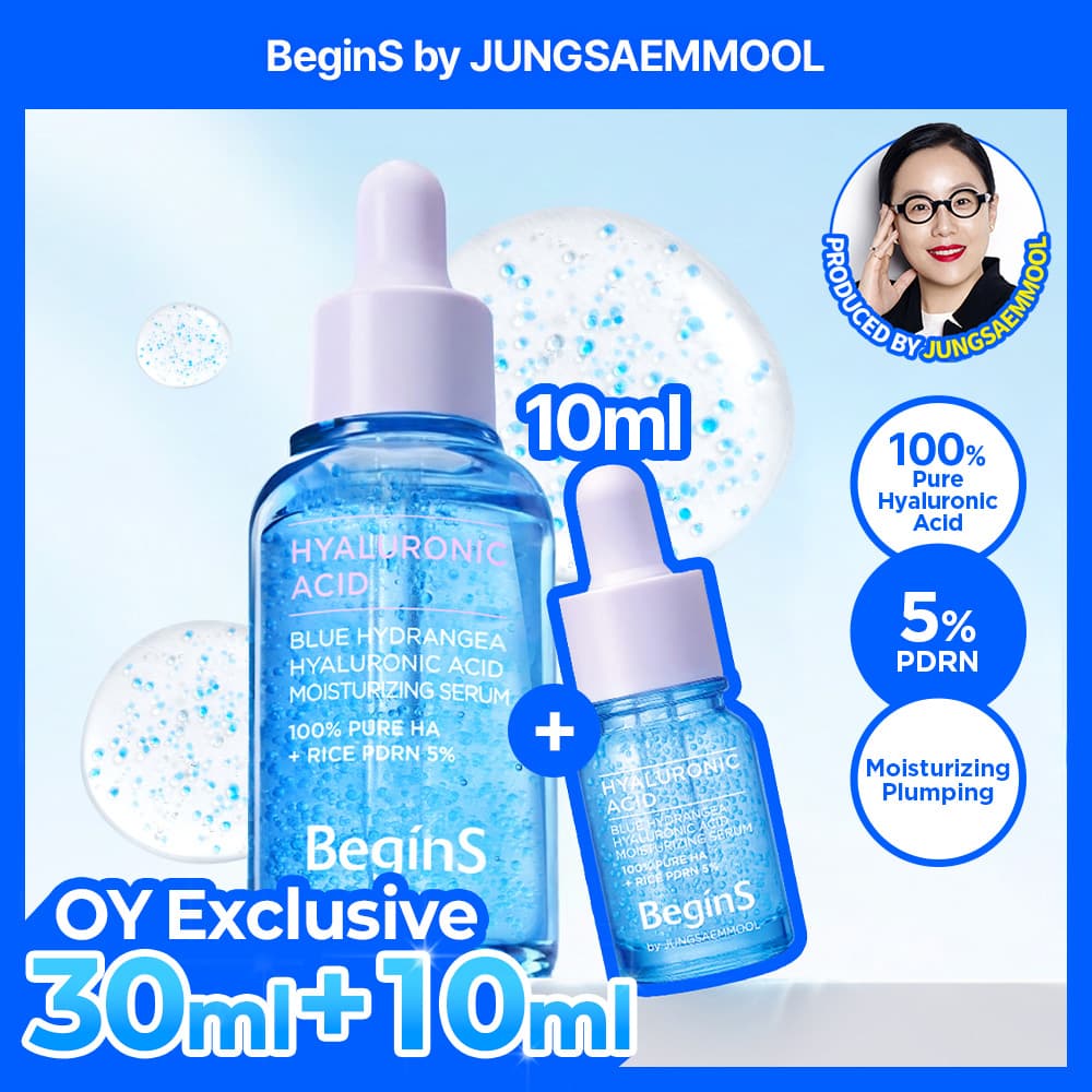 BEGINS By JUNGSAEMMOOL Blue Hydrangea Hyaluronic Acid Moisturizing Serum 30ml Set (+10ml)