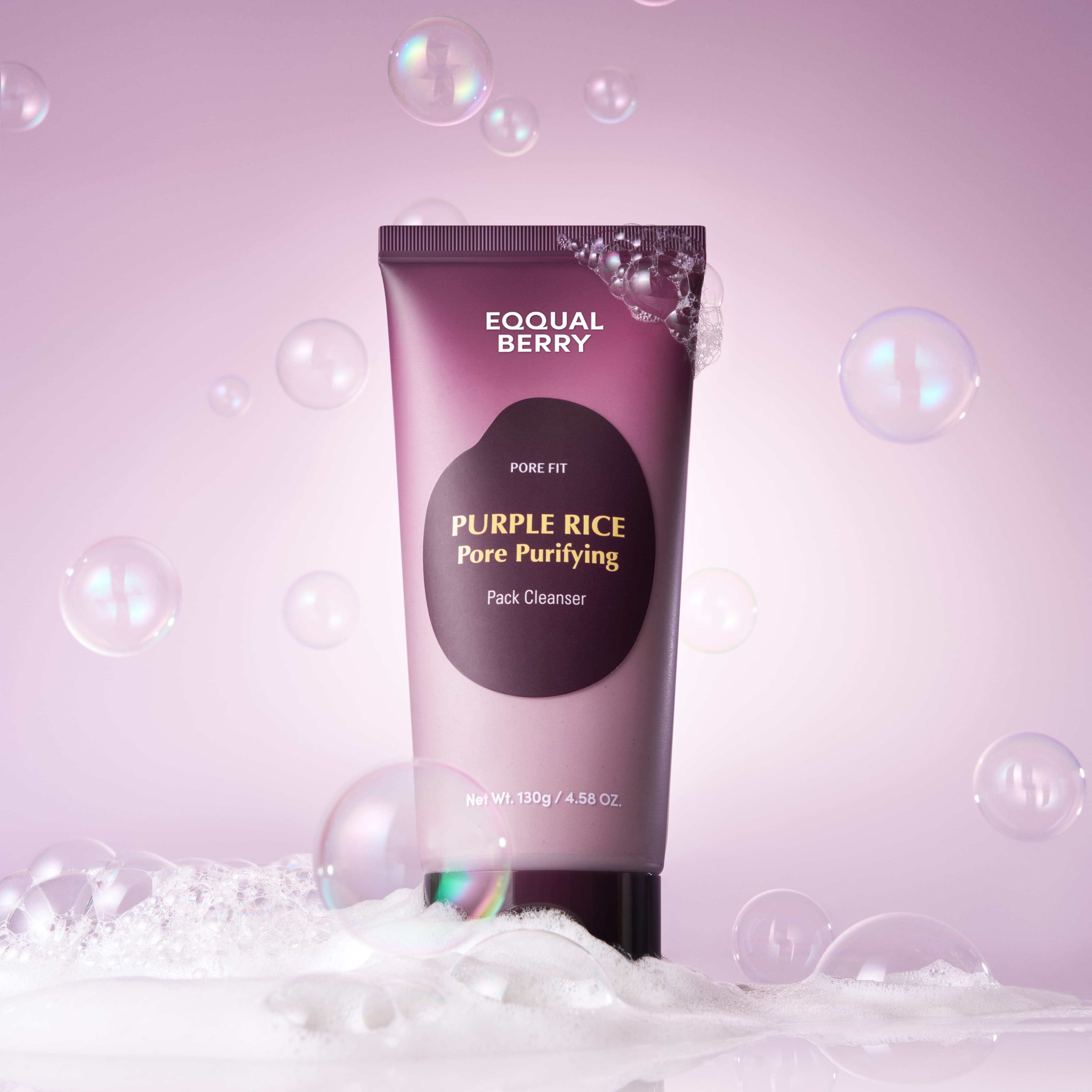 EQQUALBERRY Purple Rice Pore Pack Cleanser 130ml
