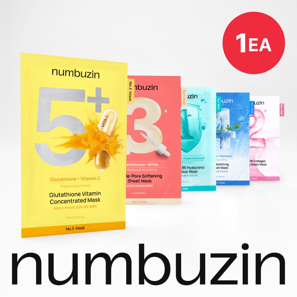 numbuzin No.1&ndash;5 Sheet Mask (1 Sheets) [Choose 1]
