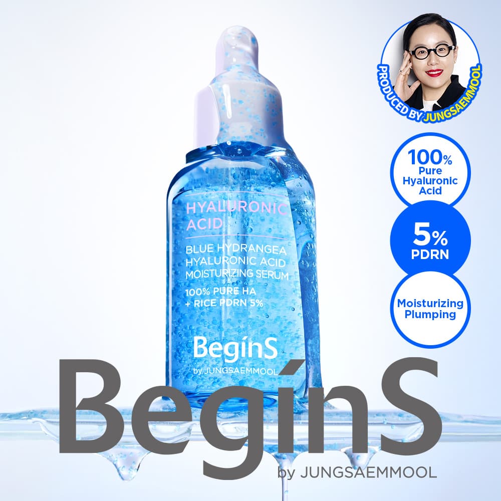 begins by JUNGSAEMMOOL Blue Hydrangea Hyaluronic Acid Moisturizing Serum 30ml