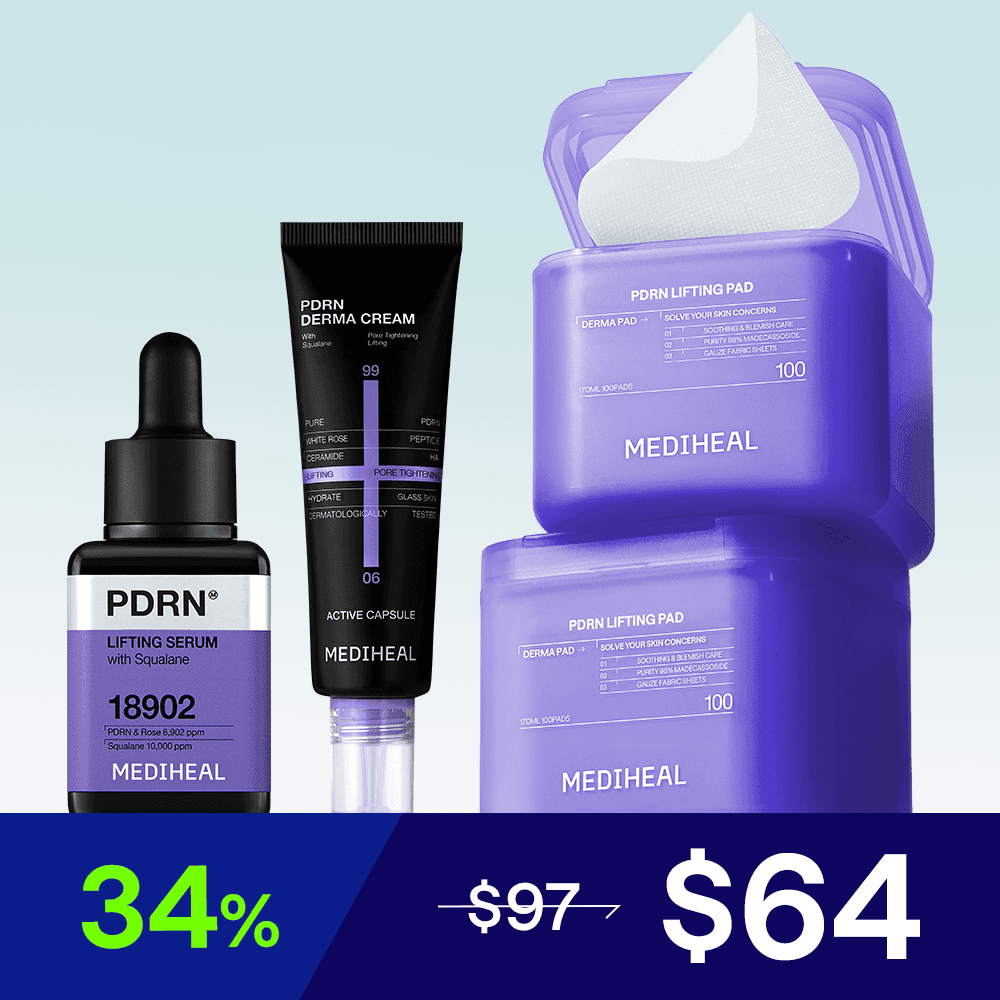 MEDIHEAL PDRN Complete Set (Toner Pad Double Pack + Cream + Serum)