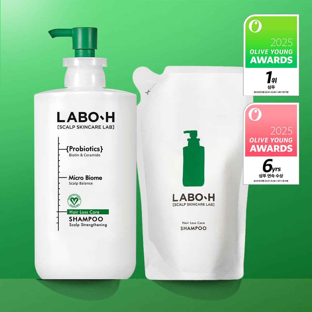 LABO-H Scalp Strenghtening Shampoo 750ml Refill Set (+600ml)