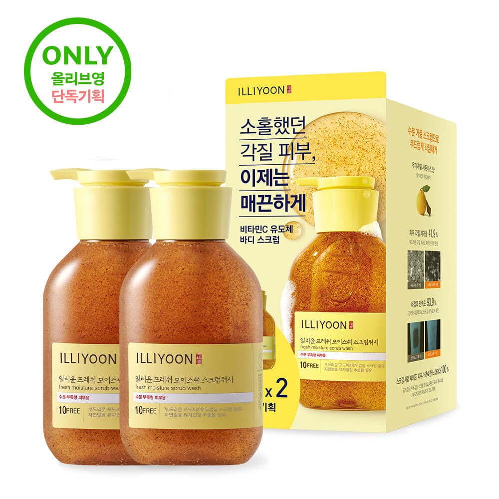 ILLIYOON Fresh Moisture Scrub Wash 400ml*2ea Set