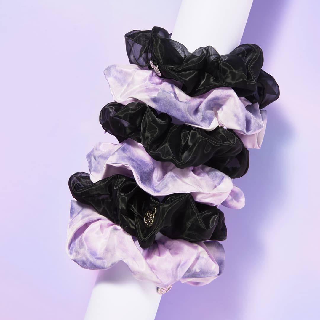 [LEESLE EDITION] Fillimilli Scrunchie (Black/Purple)