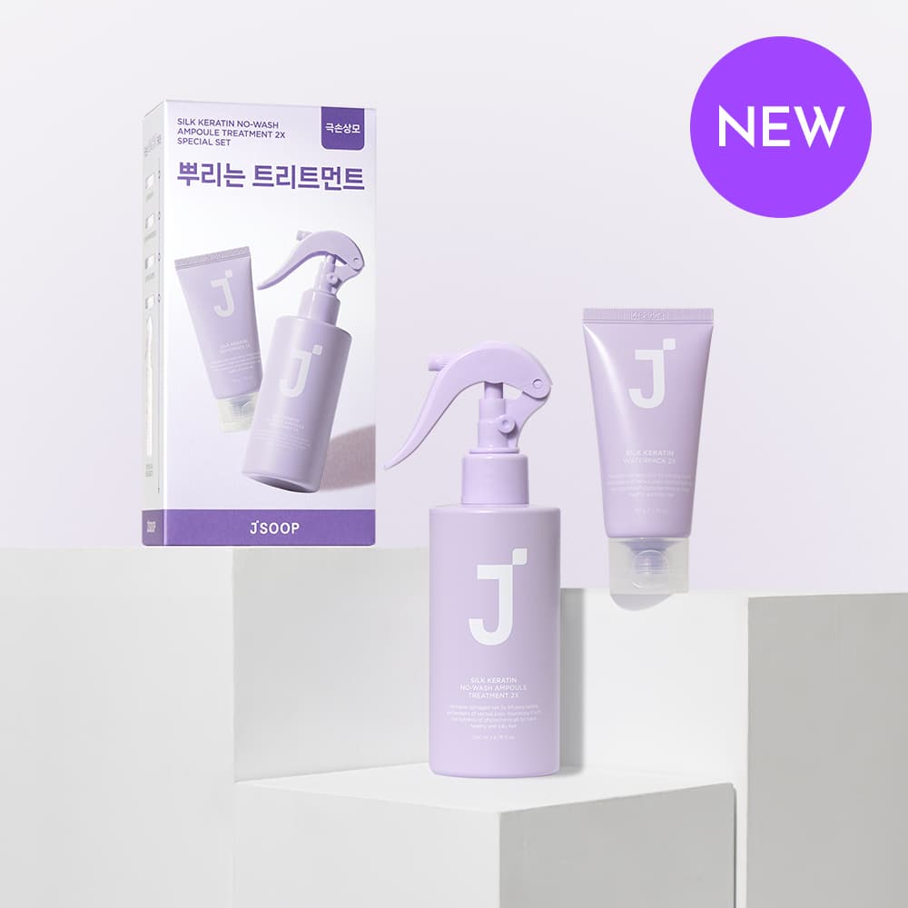 JSOOP Silk Keratin No Wash Ampoule Treatment 2X Exclusive Set (200ml+Water Pack 2X 50g)