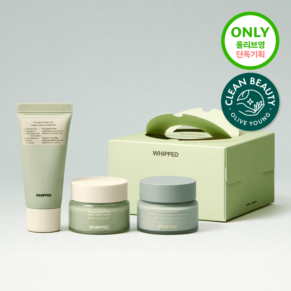Whipped Mugtree Pore Calming Gift Set (Pack Cleanser 25g+Pack Scrub 35g+Cookie Clay 35ml)