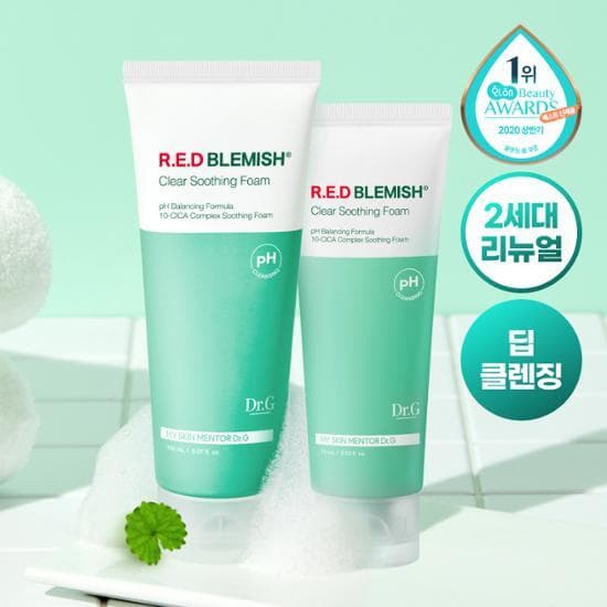 Dr. G pH Cleansing Red Blemish Clear Soothing Foam Duo Set (150mL+150mL)