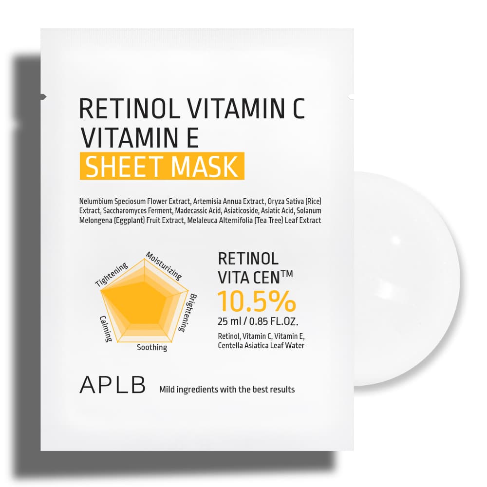 APLB Retinol Vitamin C Vitamin E Sheet Mask 25ml