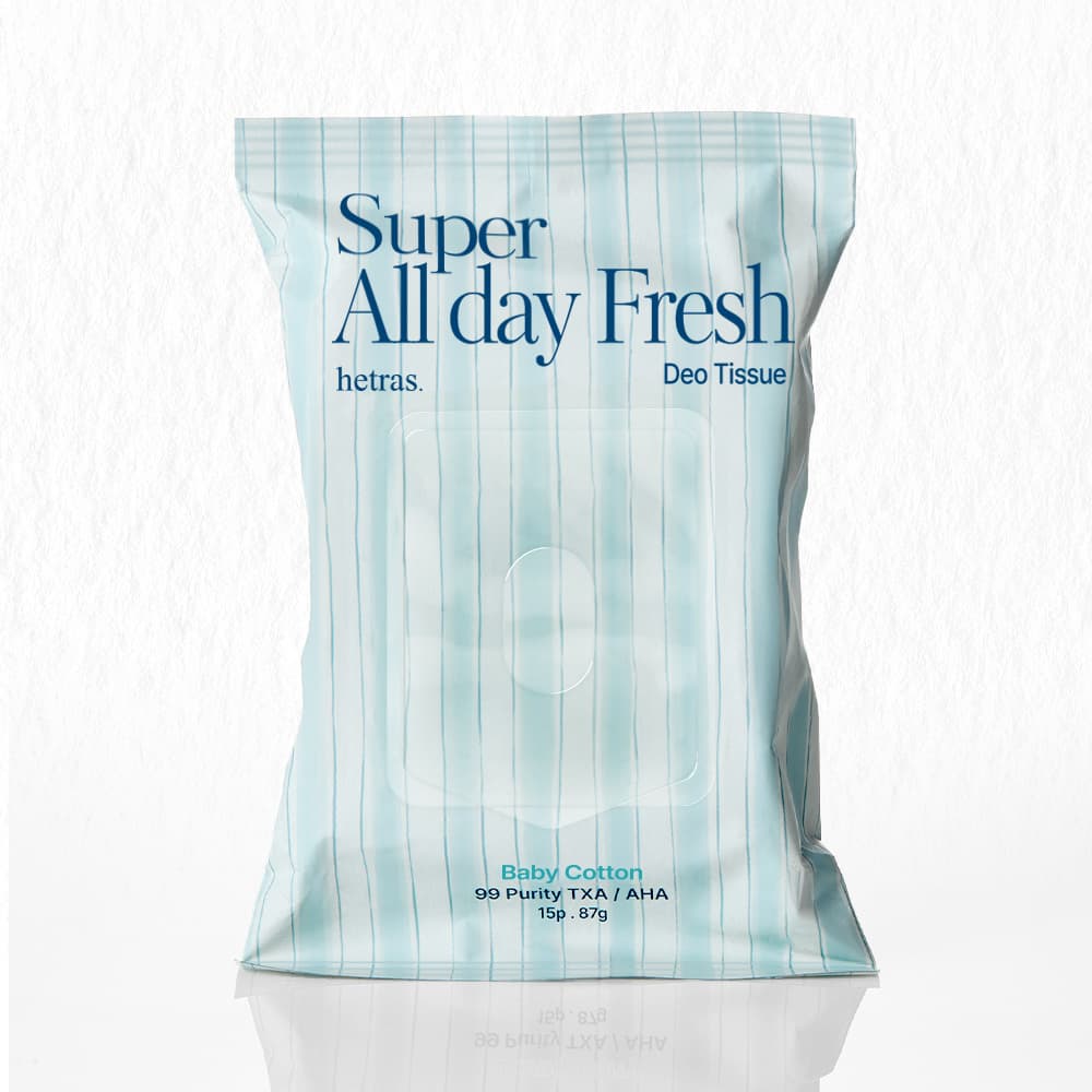 hetras Super All Day Fresh Deo Tissue #Baby Cotton 15P