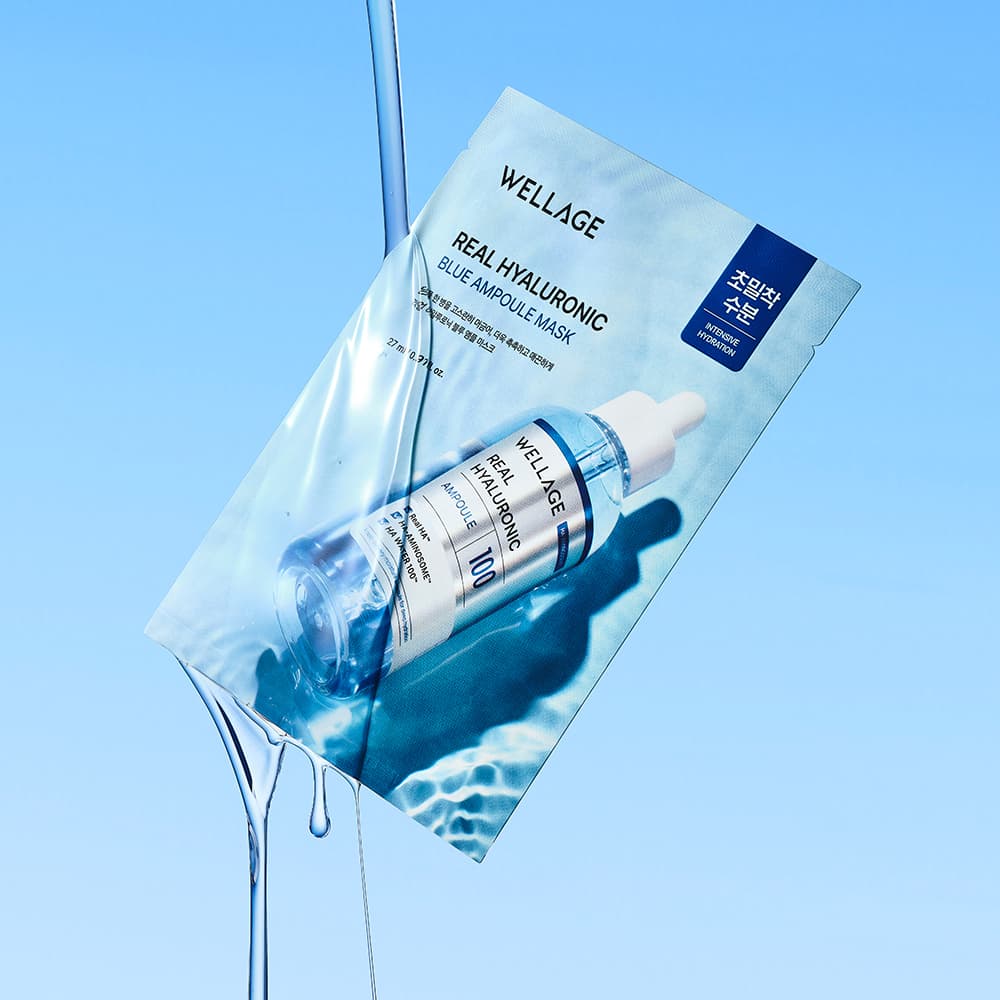 WELLAGE Real Hyaluronic Blue Ampoule Mask Sheet 1ea