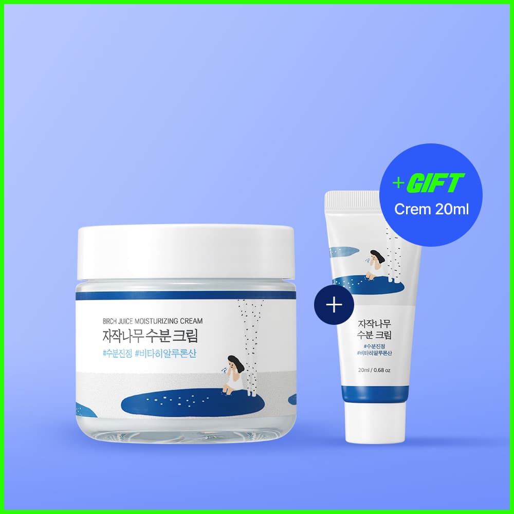 ROUND LAB Birch Juice Moisturizing Cream 80ml + 20ml Special Set