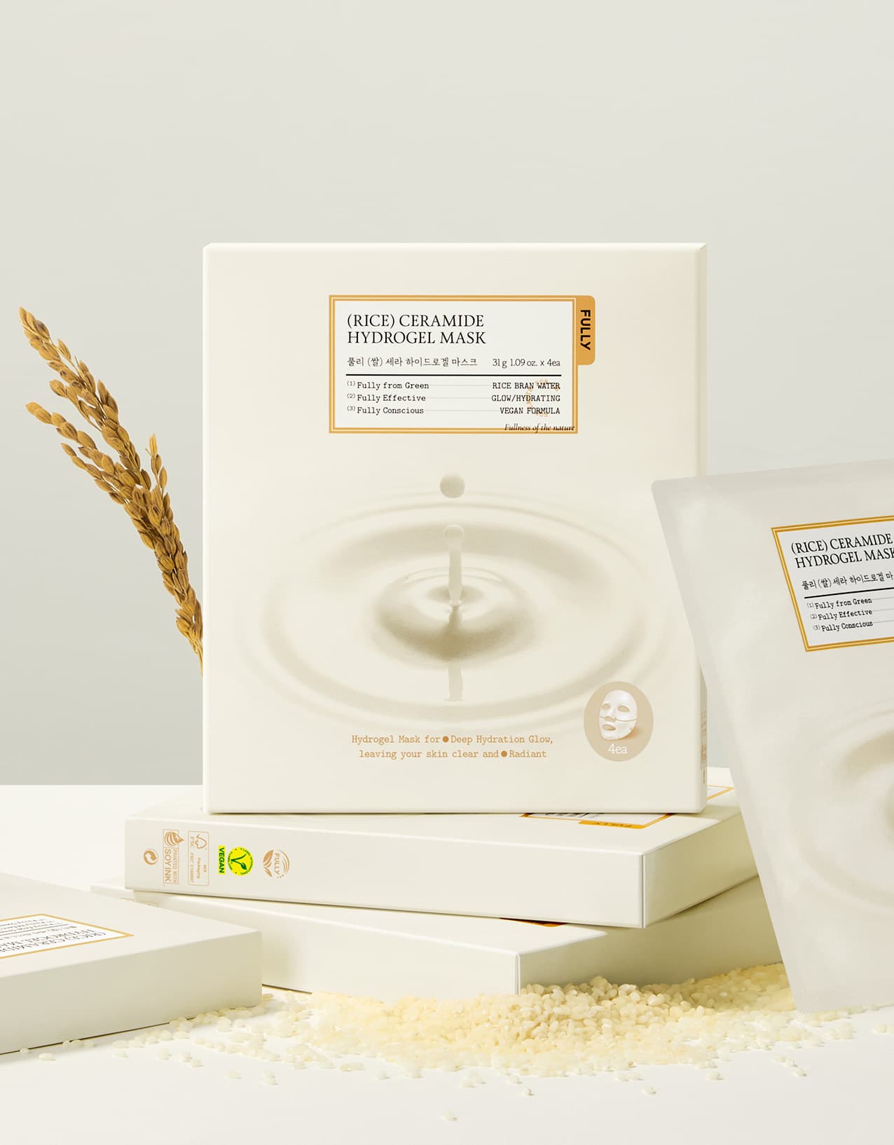 fully Rice Ceramide Hydrogel Mask Sheet 4ea