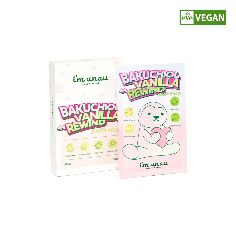 i'm unau BAKUCHIOL VANILLA REWIND MASK PACK 27ml * 5ea