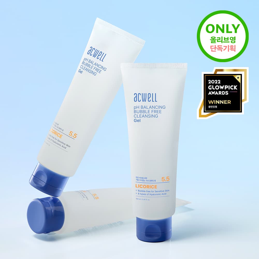 Acwell pH Balancing Bubble Free Cleansing Gel 1+1 Special Set (160mL+160mL)
