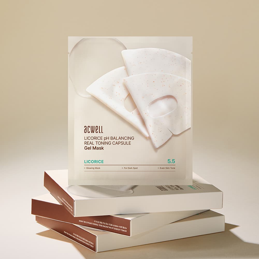 Acwell Licorice pH Balancing Real Toning Capsule Mask Sheet 4ea