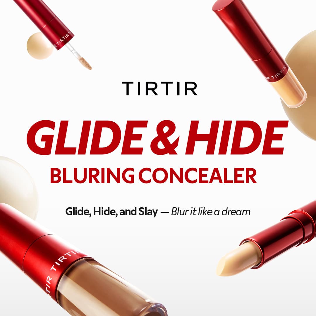[20 colors] TIRTIR GLIDE & HIDE BLURRING CONCEALER (Liquid 4g + Stick 4g)