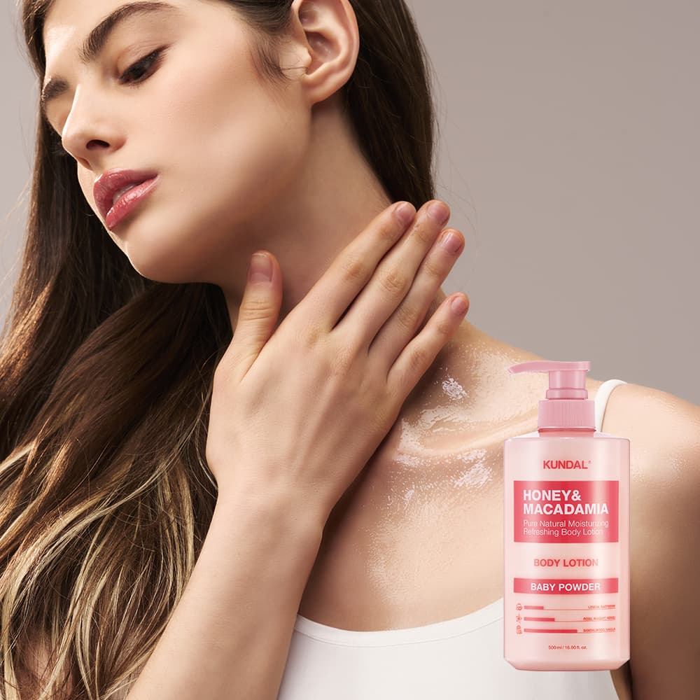 KUNDAL Honey & Macadamia Natural Body Lotion Baby Powder 500ml