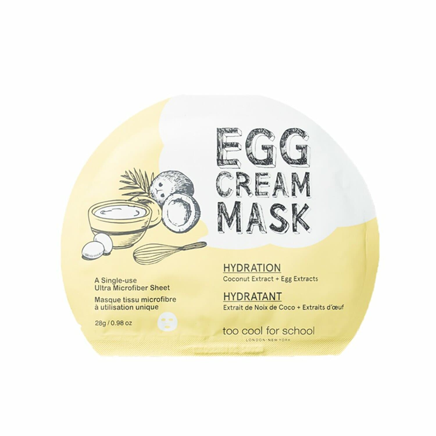 too cool for school Egg Cream Mask Sheet 