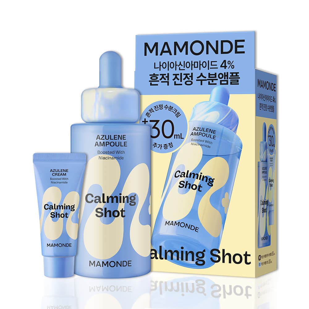 Mamonde Calming Shot Azulene Ampoule 50ml Set (+Cream 30ml)