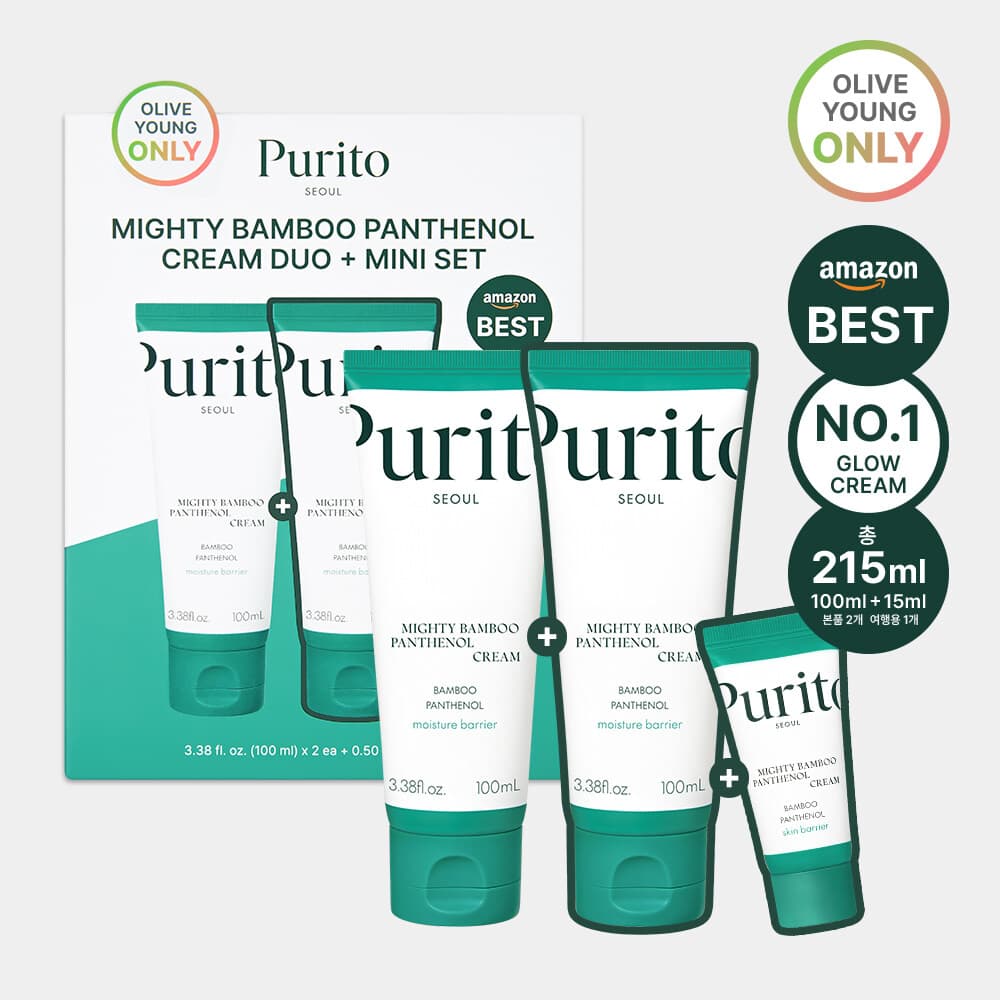 Purito Seoul Mighty Bamboo Panthenol Cream 100ml Duo Set (+15ml)