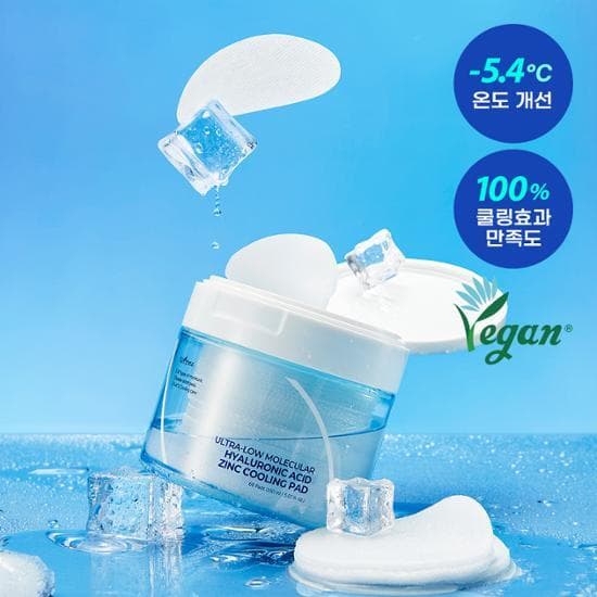 Isntree Ultra-Low Molecular Hyaluronic Acid Zinc Coling Pad 60P