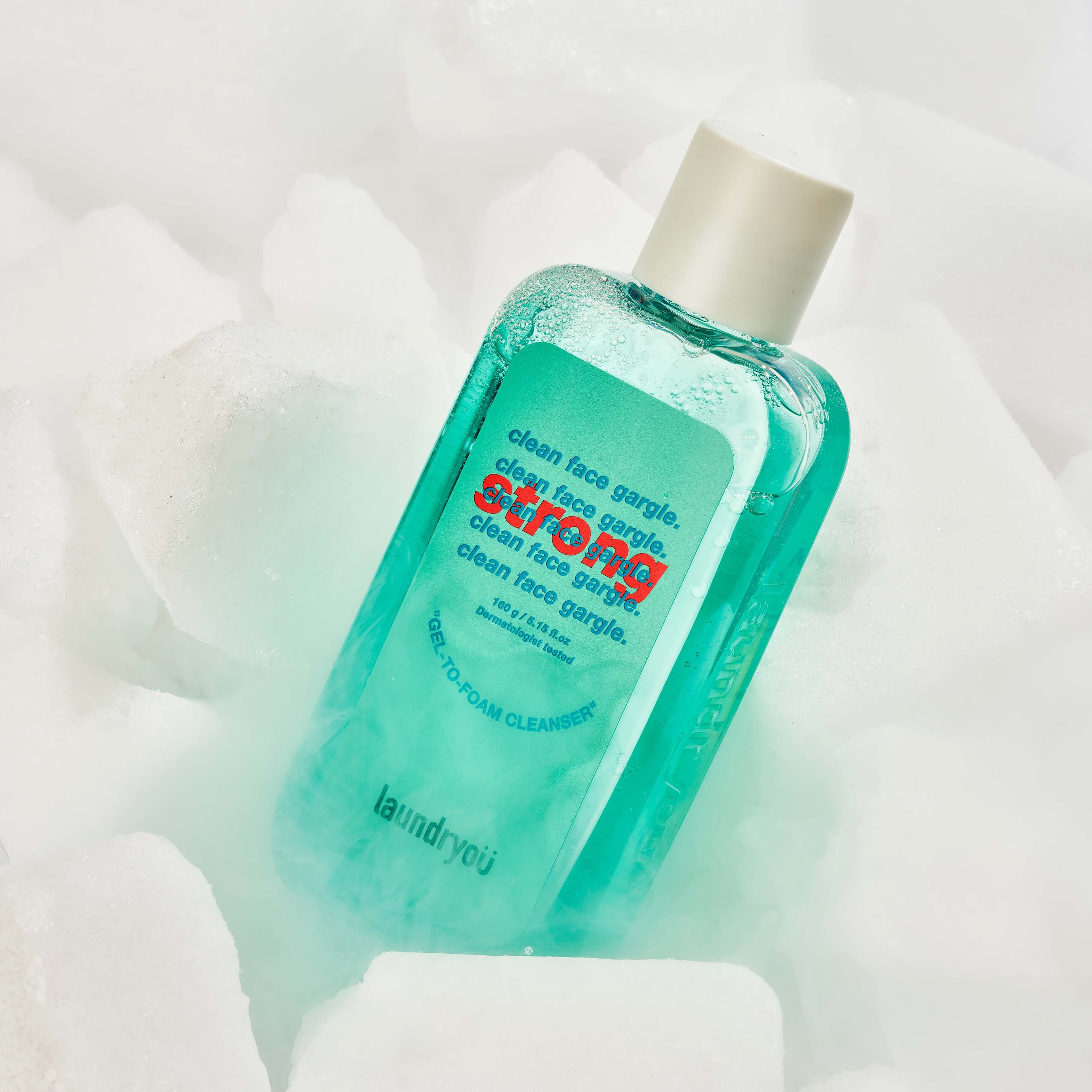 laundryou Clean Face Gargle Gel To Foam Cleanser Strong 160ml Set (+30ml)