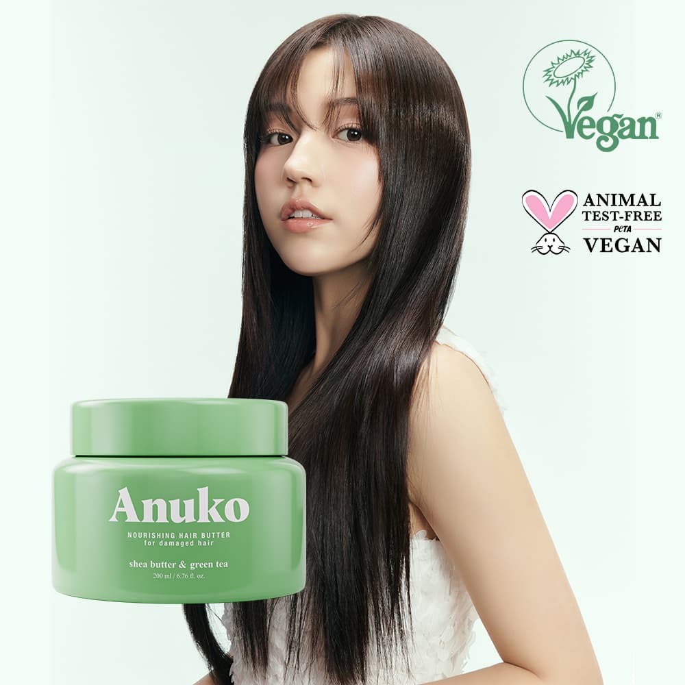 Anuko Nourishing Hair Butter For Damaged Hair Treatment #Shea Butter & Green Tea 200ml