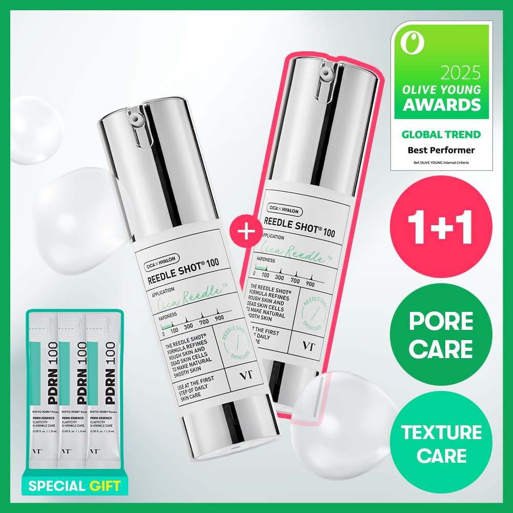 VT Reedle Shot 100 Essence 30ml Double Pack (+PDRN Essence 100 1.5ml*3ea)