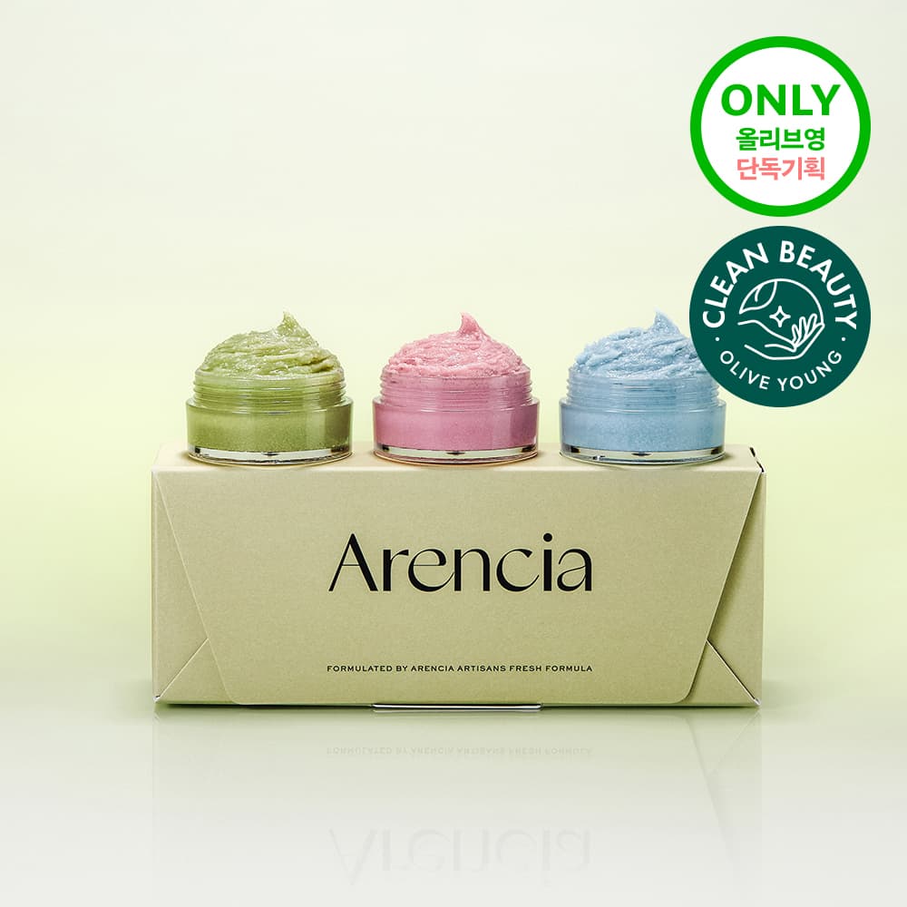 Arencia Fresh Cleanser 15g 3P Set (Green+Rosehip+Blue)