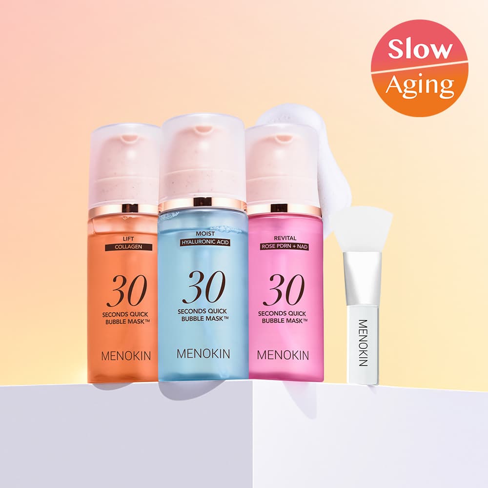 MENOKIN 30 Seconds Quick Bubble Mask Set (+Pack Brush)