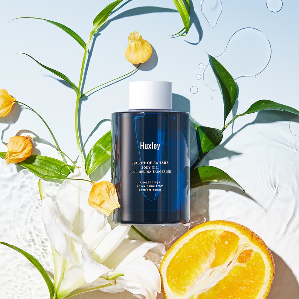 Huxley Body Oil Blue Medina Tangerine 100mL