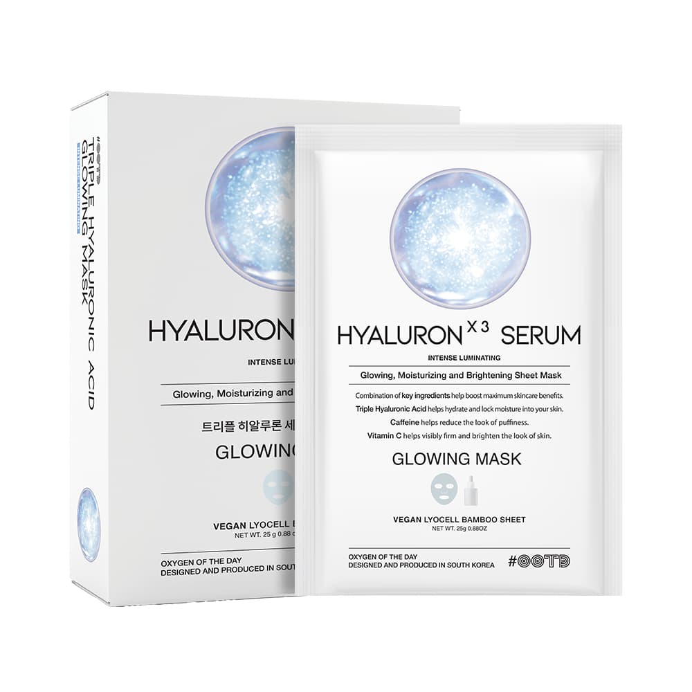 OOTD Triple Hyaluronic Acid Serum Glowing Mask Sheet 10ea