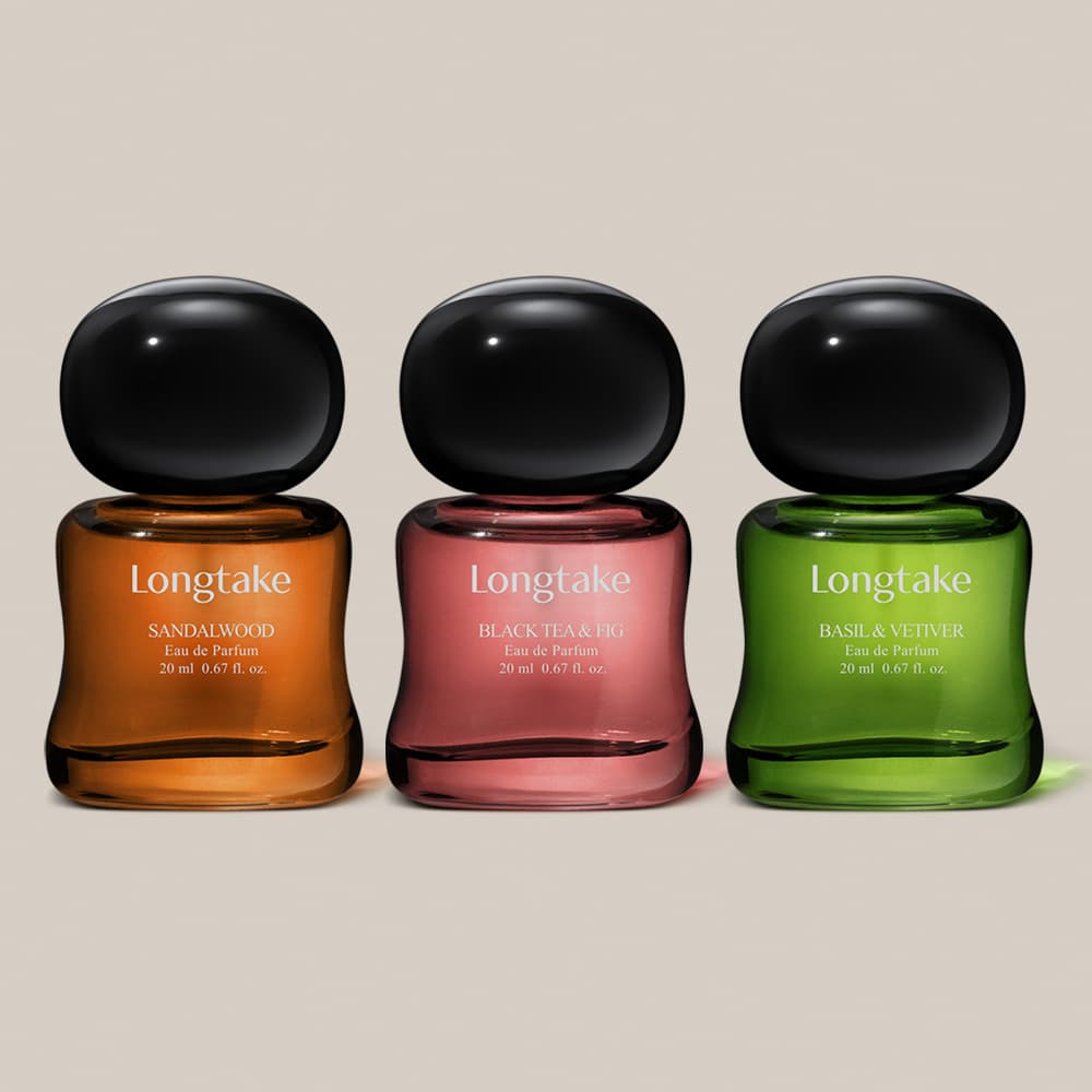 Longtake Eeu de Parfum 20ml (Sandalwood/Black Tea & Fig/Basil & Vetiver)