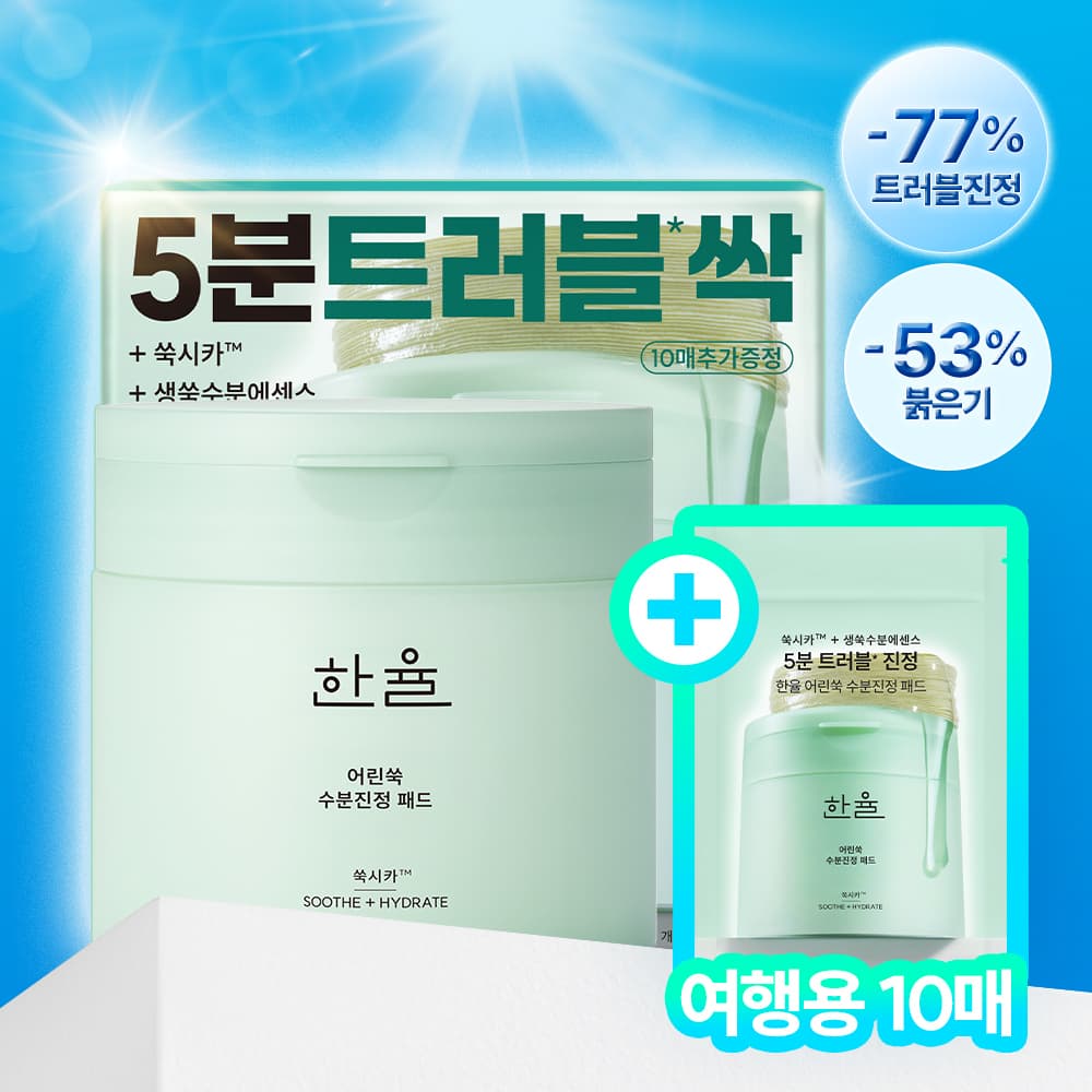 HANYUL Pore Artemisia Watery Calming Pad 60P Set (+10P)