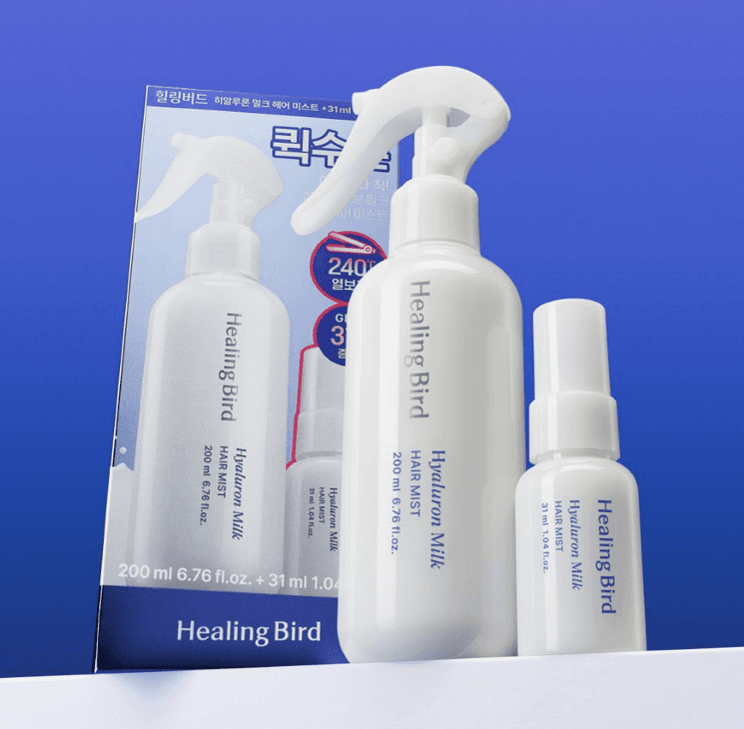 Healingbird Hyaluron Milk Hair Mist 200ml Set (+Milk Mist 31ml)