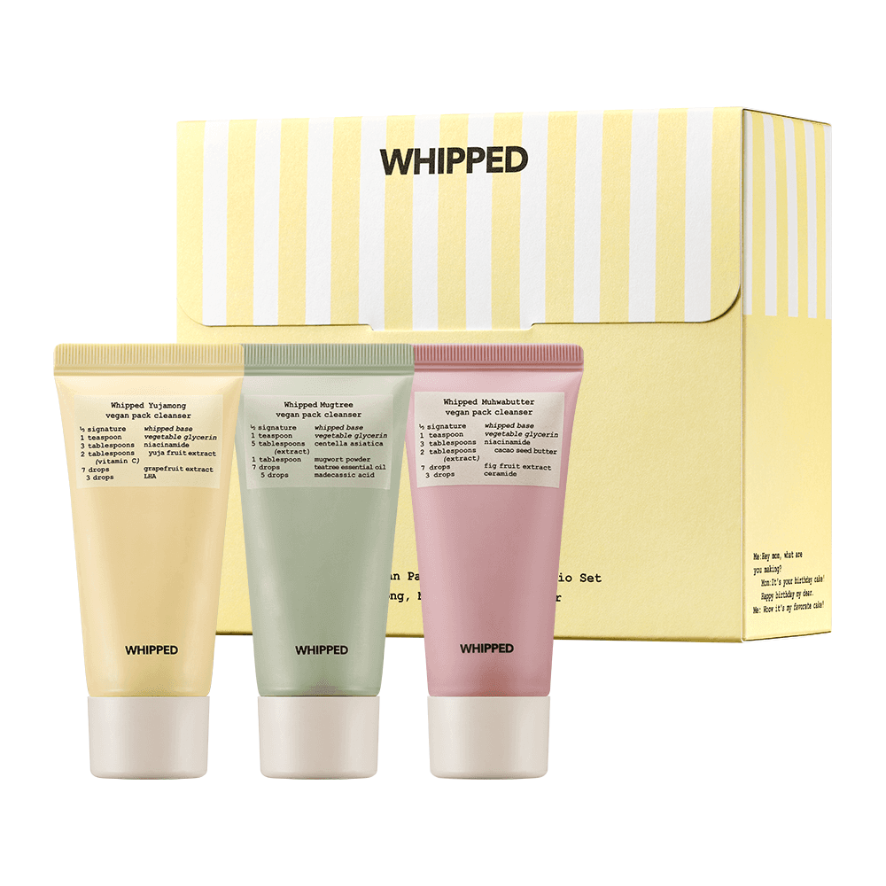 Whipped Vegan Pack Cleanser Gift Set (Mugtree 25g+Muhwabutter 25g+Yujamong 25g)