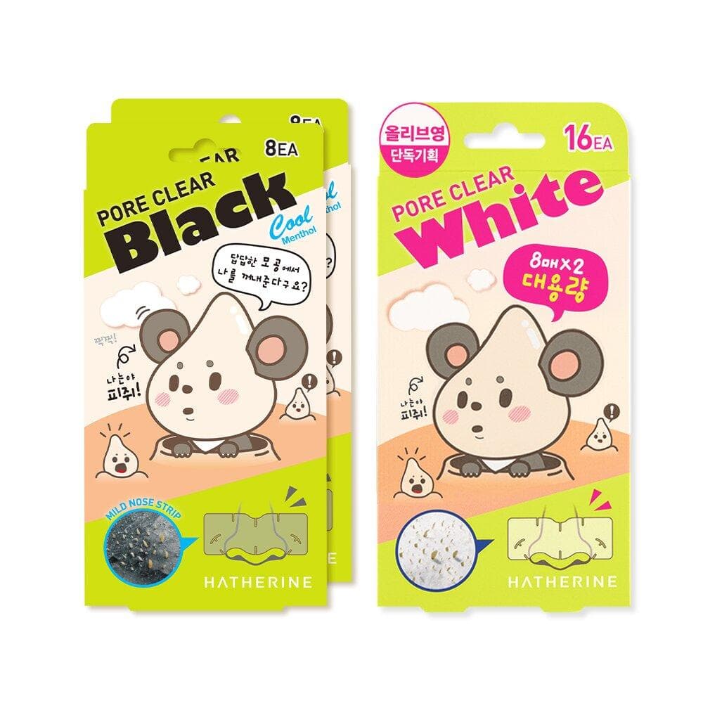 HATHERINE Pore Clear White Nose Strip 16EA (Large Volume)