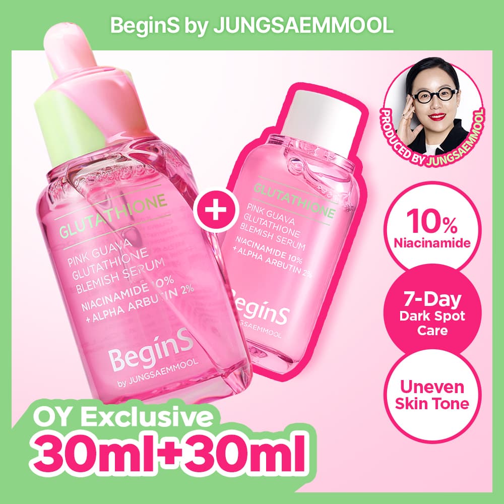 begins by JUNGSAEMMOOL Pink Guava Glutathione Blemish Serum 30ml Refill Set