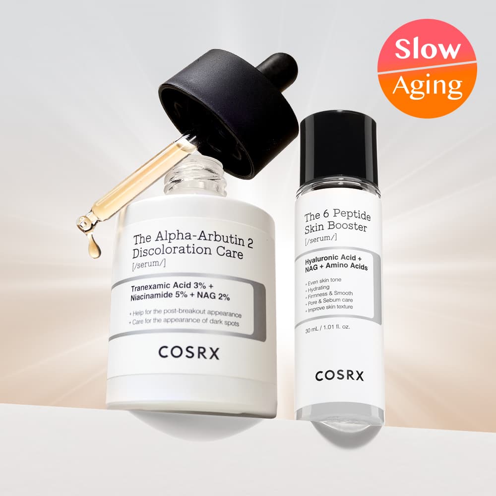 COSRX The Alpha-Arbutin 2 Discoloration Care Serum 50ml Set (+Peptide Serum 30ml)