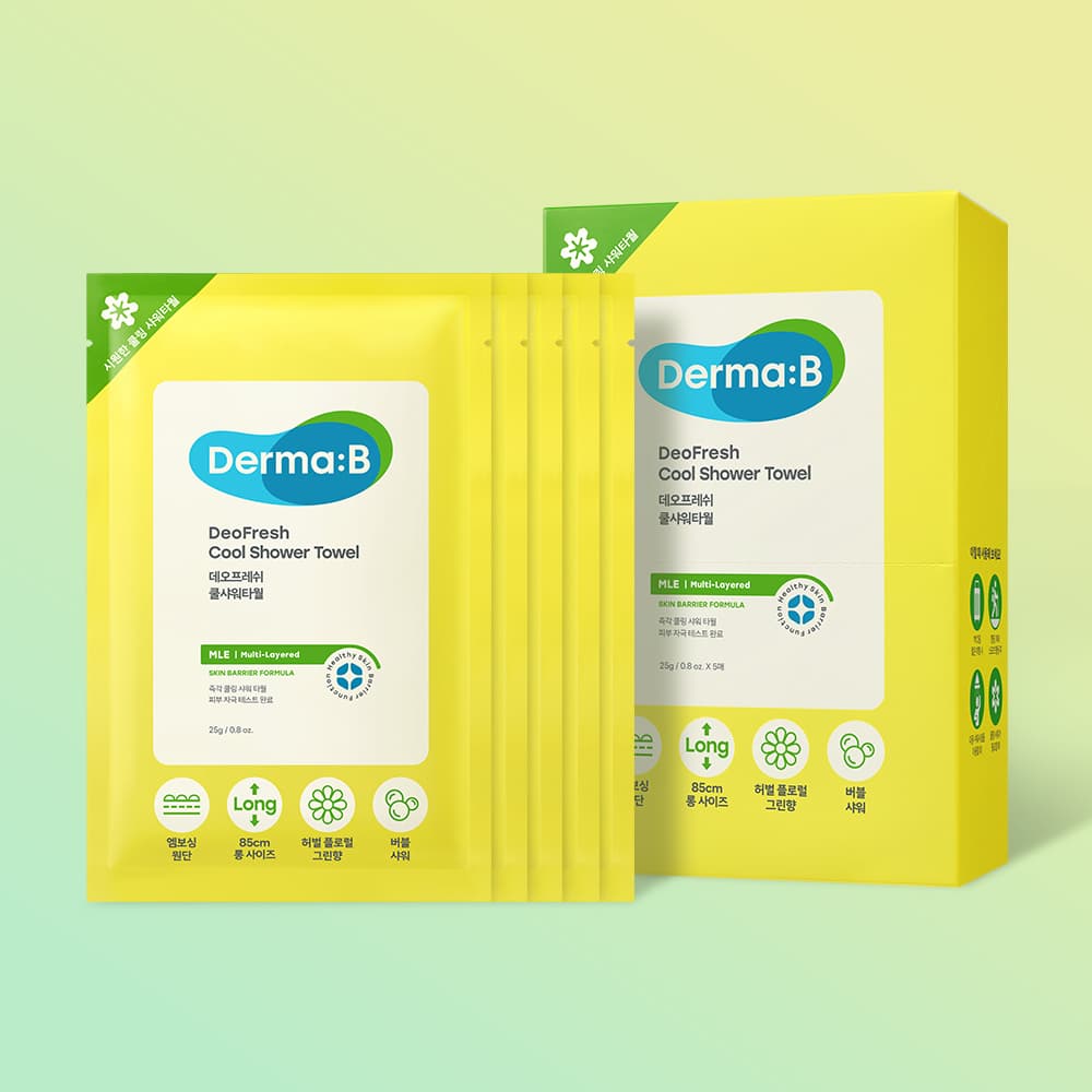 Derma B DeoFresh Cool Shower Towel 5ea