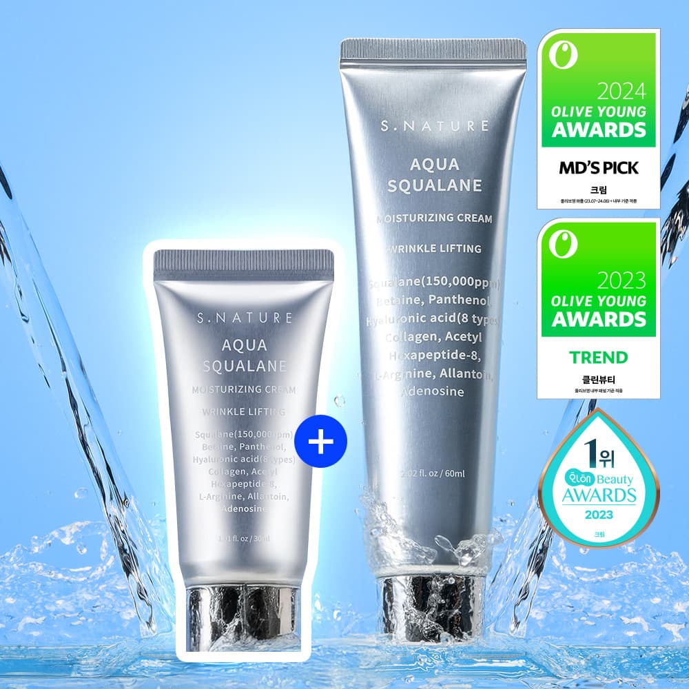 S. NATURE Aqua Squalane Moisturizing Cream 60mL Special Set