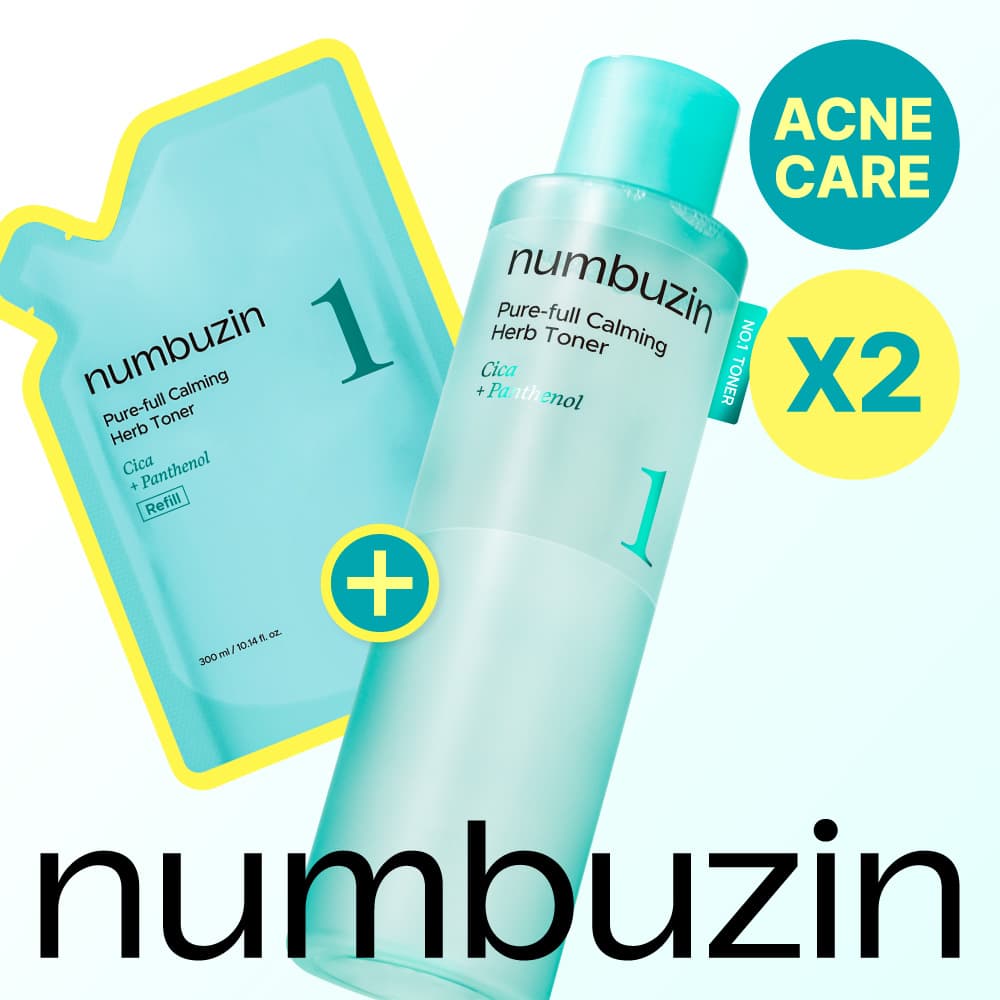 numbuzin No. 1 Pure-full Calming Herb Toner 300mL (+300mL Refill)