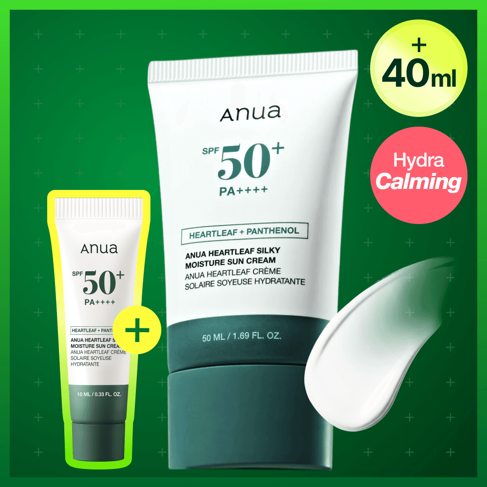 Anua Heartleaf Silky Moisture Sun Cream 50mL + 10mL Special Set